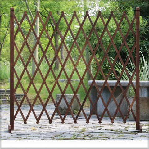 1 Piece Extendable Wooden Grid Fence (Fence Only)