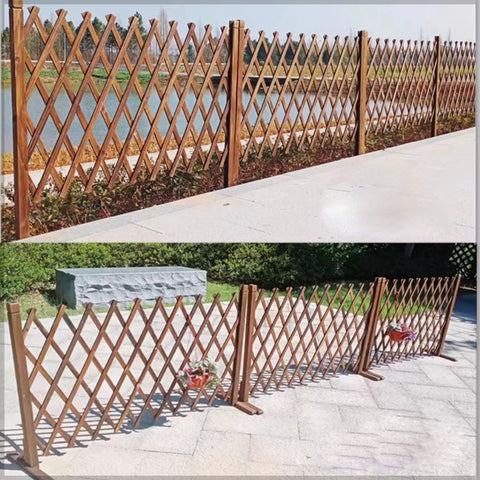 1 Piece Extendable Wooden Grid Fence (Fence Only)