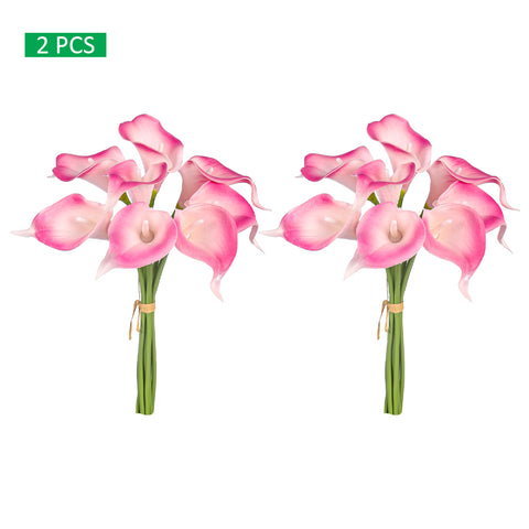2 bunches fake mini calla lily flower