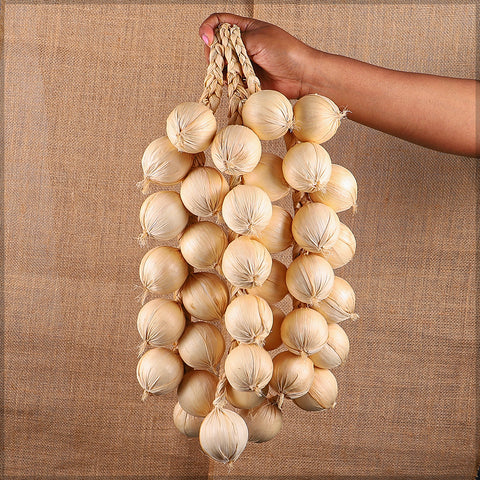 Hanging onion decor