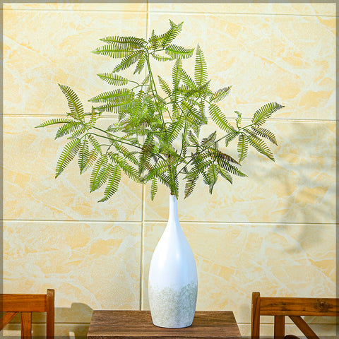 Faux staghorn fern leaves for tropical home styling