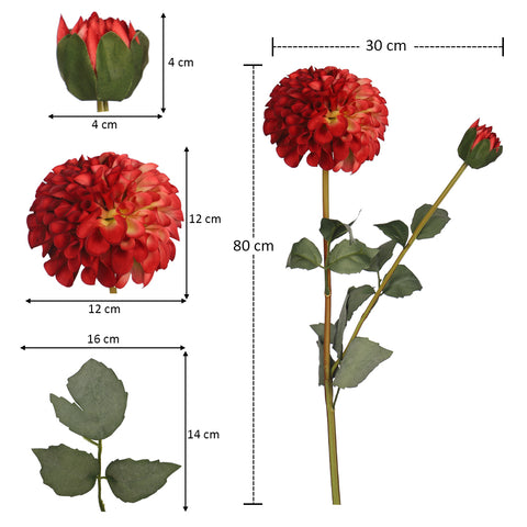 Faux Dahlia Flower Single Stem(without vase)