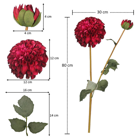 Artificial Dahlia Stem Flowers