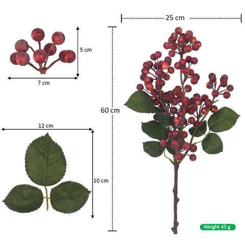 Artificial Berry Fruits Stem