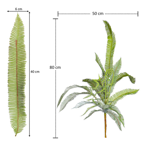 Artificial Fern Bunch and Stems(without vase)