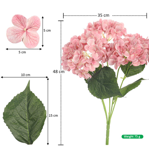 Natural 3D Hydrangea Flower