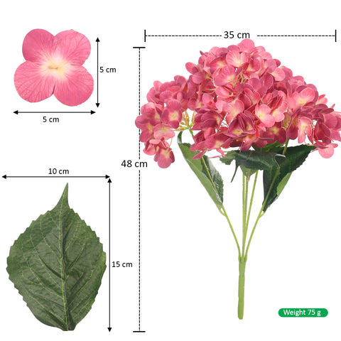 Natural 3D Hydrangea Flower
