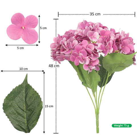 Natural 3D Hydrangea Flower