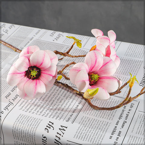 Artificial Magnolia Flower Single Stem (without vase)