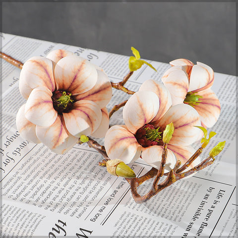 Artificial Magnolia Flower Single Stem (without vase)