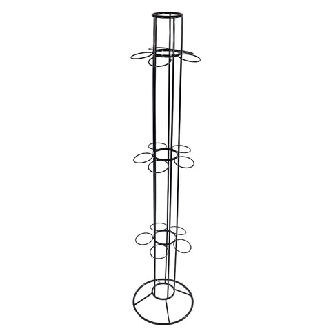 Metal bucket plant stand