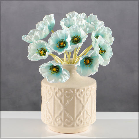 Single Bunch Fake Poppy Flowers(without vase)