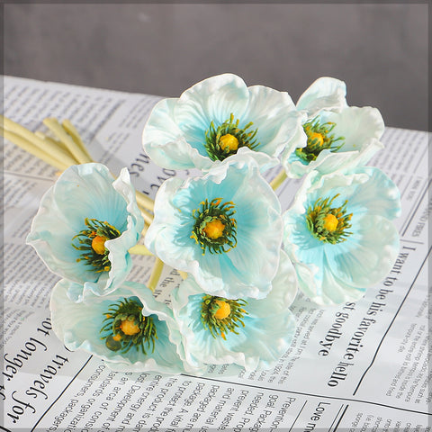 Single Bunch Fake Poppy Flowers(without vase)
