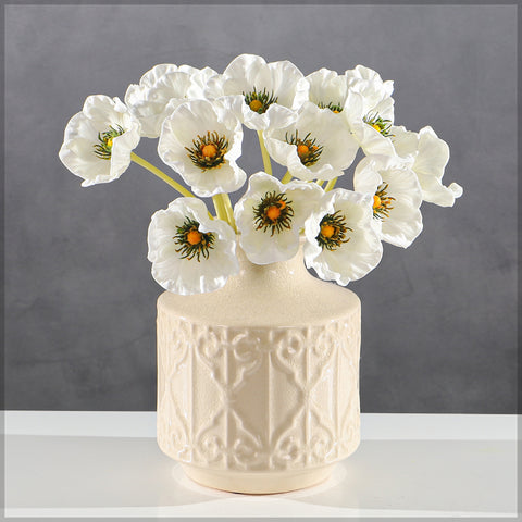 Single Bunch Fake Poppy Flowers(without vase)