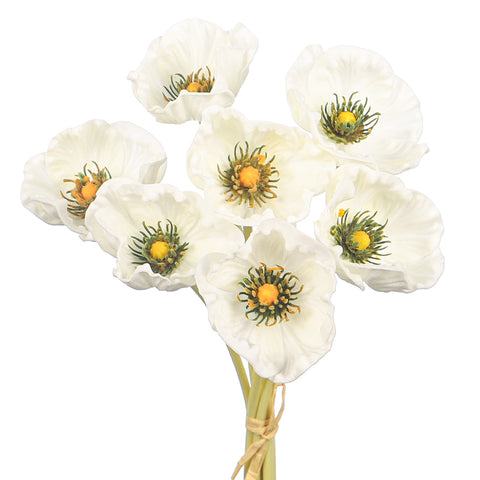 Single Bunch Fake Poppy Flowers(without vase)