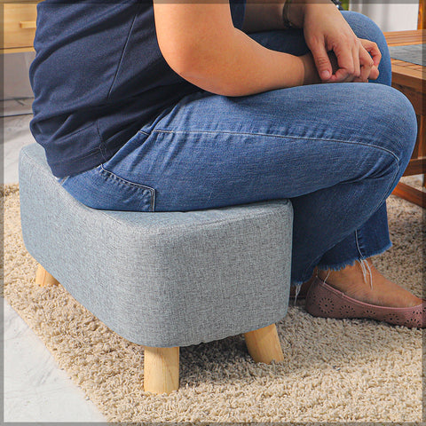 Solid Wood Legs Footstool