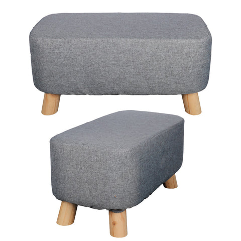 Solid Wood Legs Footstool