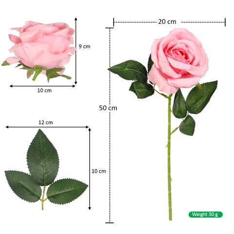 Single Stem Artificial Rose Flower