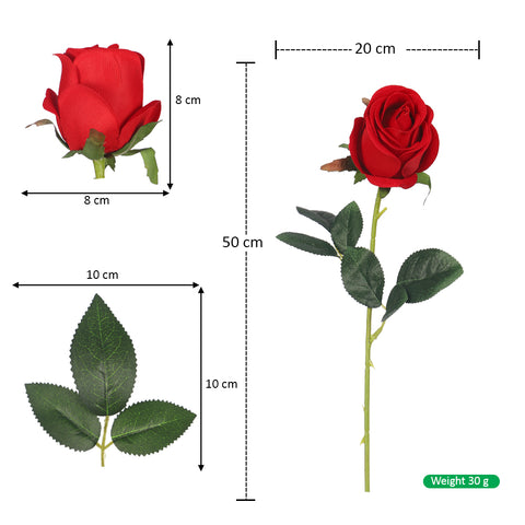 Artificial Rose Single Stem Flower