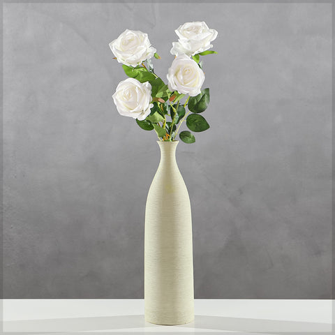 Realistic Faux Single Rose Stem Flower