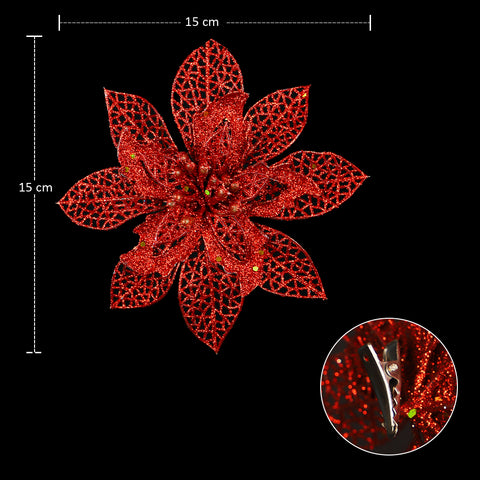 Christmas poinsettia ornament