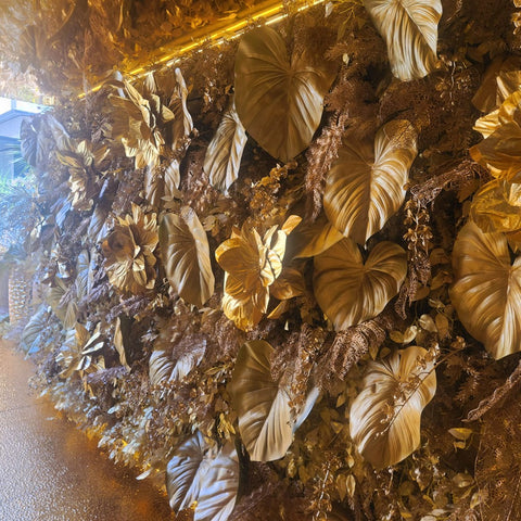 Gold flower arrangements