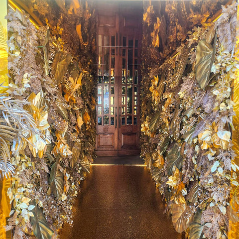 Gold leaf wall decor