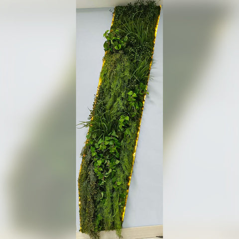 fake green leaves panel