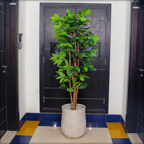 indoor concrete planter with foot