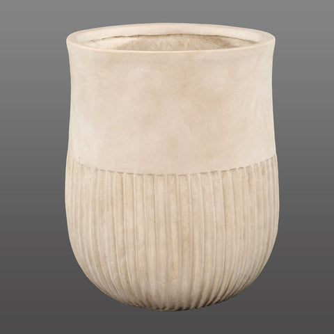 elegant footed concrete pot