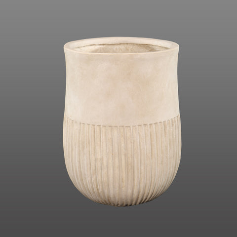 cream footed concrete planter