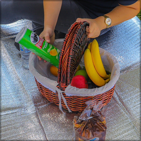 Wicker picnic basket