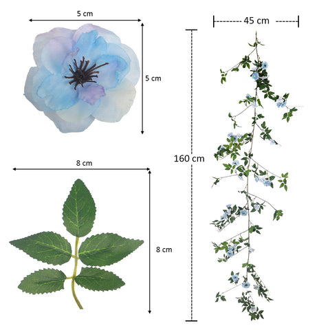 Single Vine Artificial Hanging Cherry Flowers