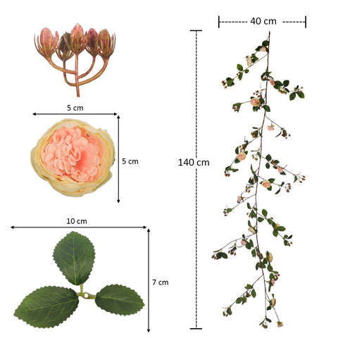 Artificial Hanging Rose Flower Single Vine