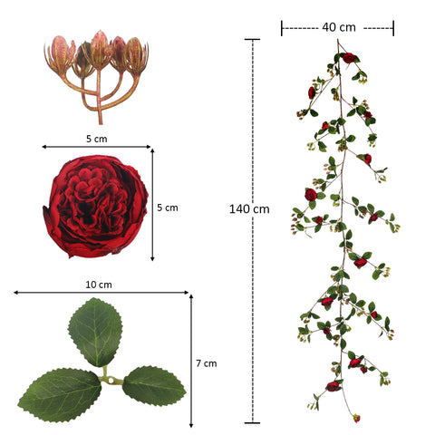 Artificial Hanging Rose Flower Single Vine