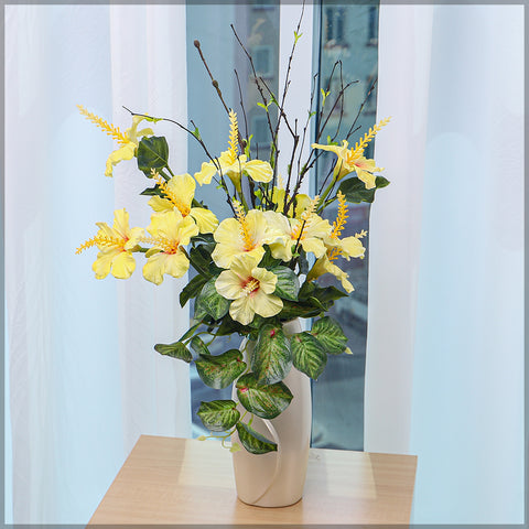 Artificial Hibiscus Flowers singele Bunch (without vase)