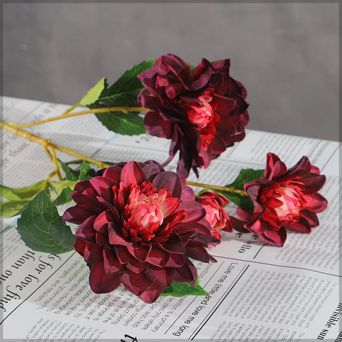 Artificial Dahlia Flower Bunch