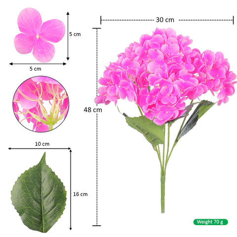 Natural 3D Hydrangea Flower