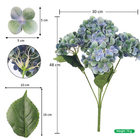 Natural 3D Hydrangea Flower