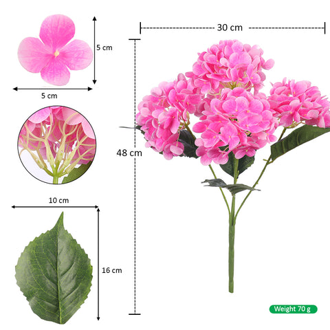 Natural 3D Hydrangea Flower