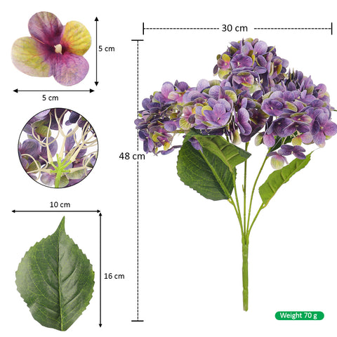Natural 3D Hydrangea Flower