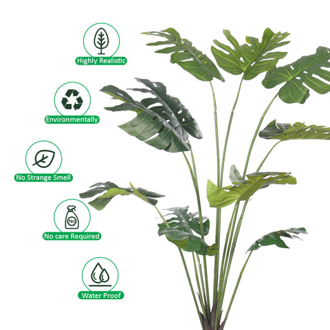 Tropical Faux Monstera Tree