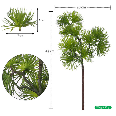 Decorative pine needle stem