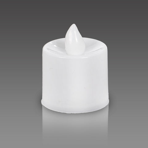 Flameless tea light in cream