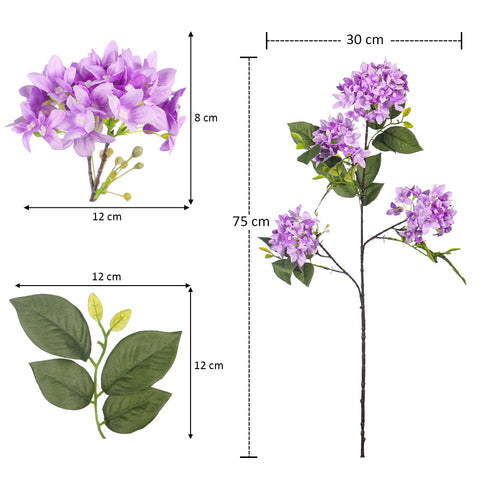 Artificial Lilac Flower Stem