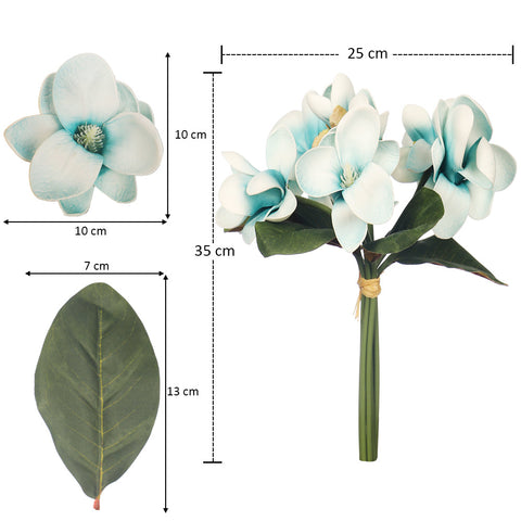 2-Packs Artificial Magnolia Flowers in Bunch (without vase)