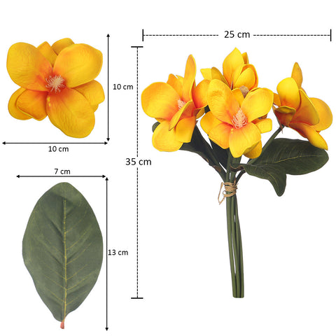 2-Packs Artificial Magnolia Flowers in Bunch (without vase)
