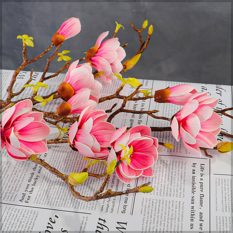 Single Stem Nearly Natural Magnolia Flowers (without vase)