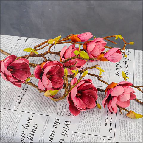 Single Stem Nearly Natural Magnolia Flowers (without vase)