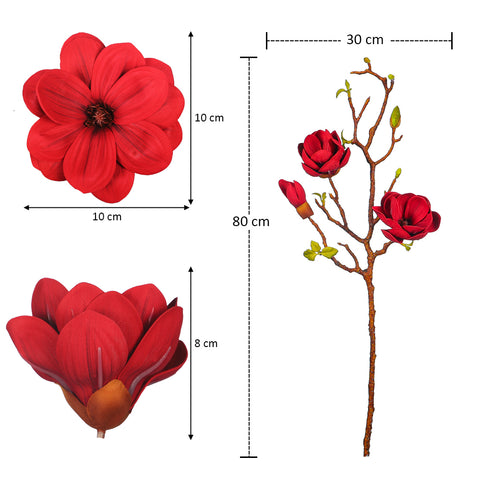 Single Stem Nearly Natural Magnolia Flowers (without vase)